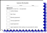 Equestrian Customer File Checklist